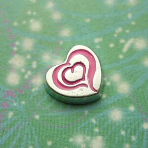 Heart within Heart Charm Style 2 - Charm for Memory Lockets