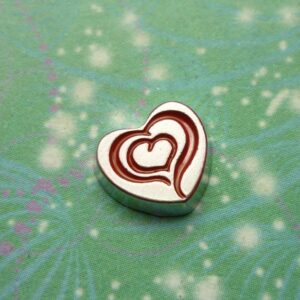 Heart within Heart Charm Style 3 - Charm for Memory Lockets