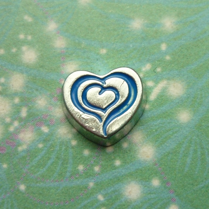 Heart within Heart Charm Style 10 - Charm for Memory Lockets