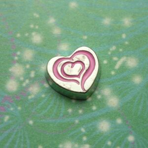 Heart within Heart Charm Style 6 - Charm for Memory Lockets