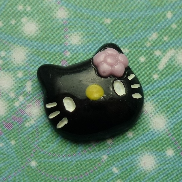 Hello Kitty Black Big - Charm for Memory Lockets