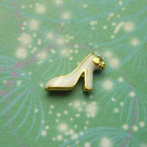 High Heel Shoe White Charm - Charm for Memory Lockets