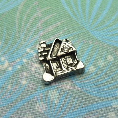 House Charm for locket necklaces - Charm for Memory Lockets