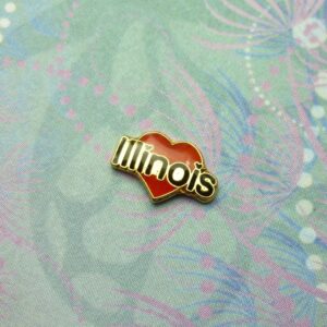 I Love Illinois - Charm for Memory Lockets