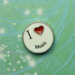 I Love Music - Charm for Memory Lockets
