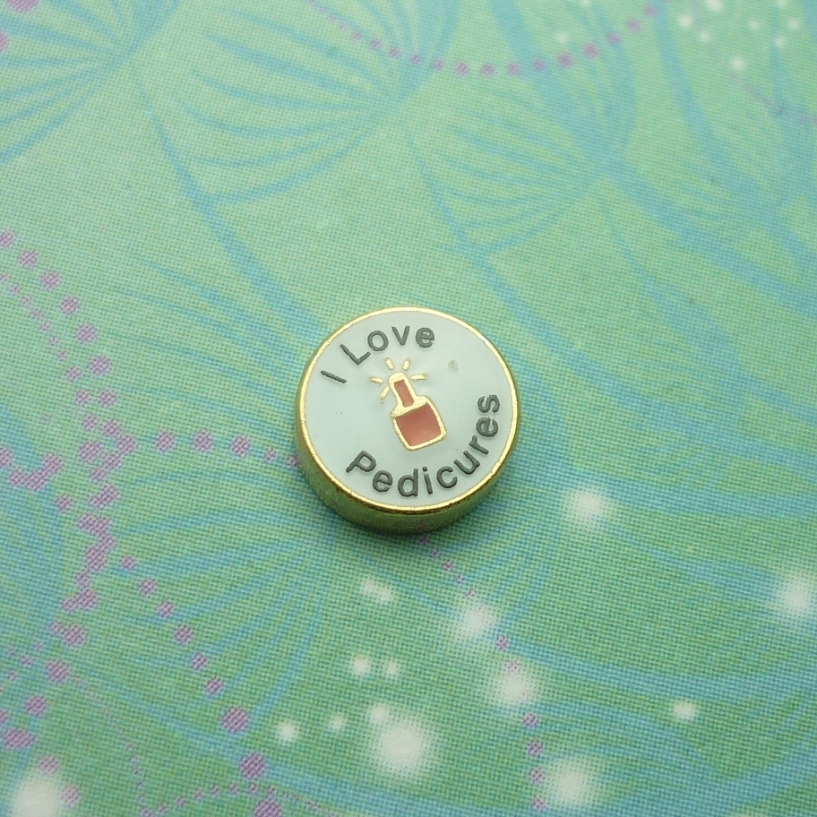 I Love Pedicures - Charm for Memory Lockets
