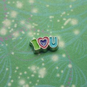 I Love You Colourful Word Charm - Charm for Memory Lockets