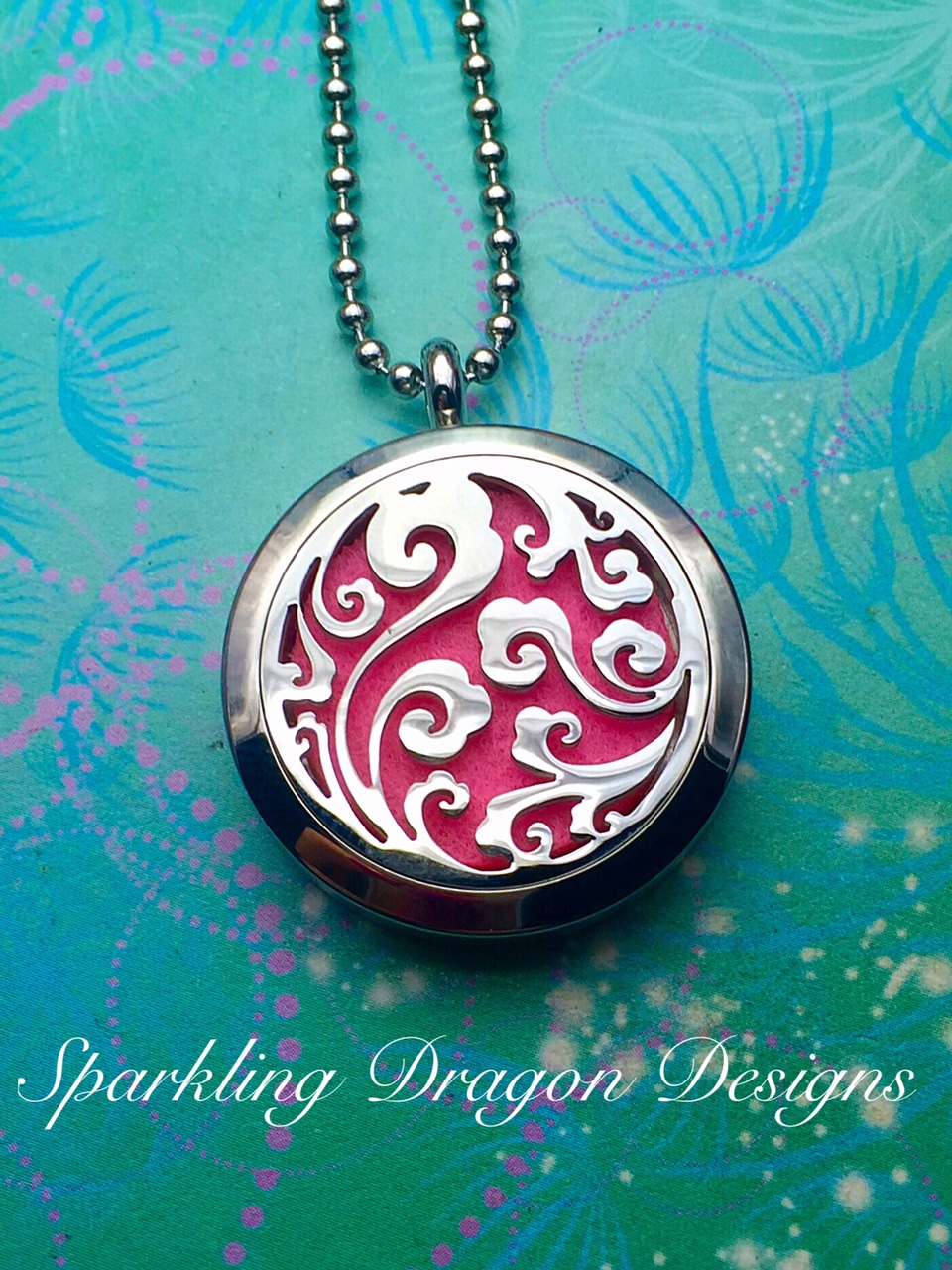 Aromatherapy Locket - Swirls