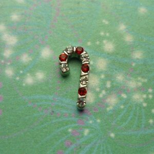 Jewelled Candy Cane - Charm for Memory Lockets