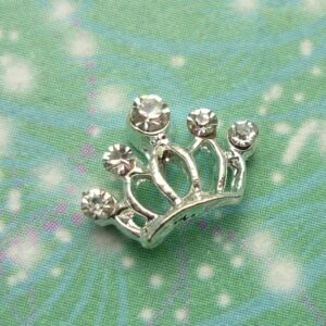 Jewelled Princess Crown Charm For Lockets - Charm for Memory Lockets