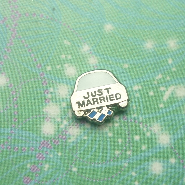 Just Married - Charm for Memory Lockets