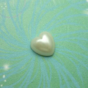 Large Pearl Heart - Charm for Memory Lockets