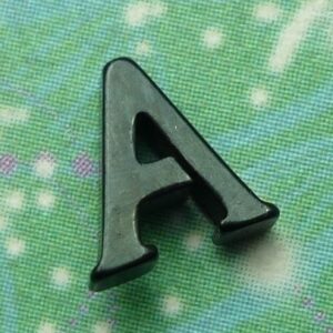 Letter Black - A - Charm for Memory Lockets