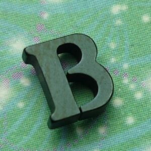 Letter Black - B - Charm for Memory Lockets