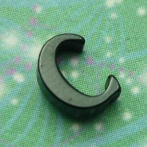 Letter Black - C - Charm for Memory Lockets