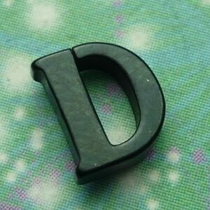 Letter Black - D - Charm for Memory Lockets