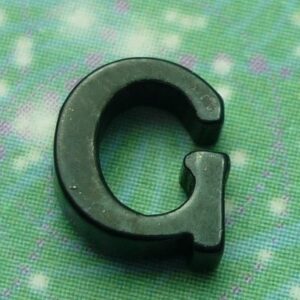 Letter Black - G - Charm for Memory Lockets