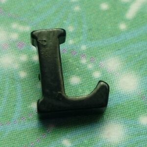 Letter Black - L - Charm for Memory Lockets