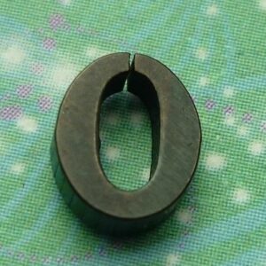 Letter Black - O - Charm for Memory Lockets