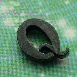 Letter Black - Q - Charm for Memory Lockets