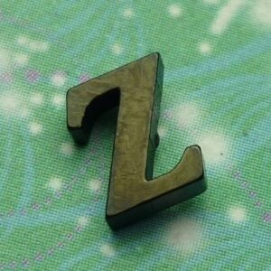 Letter Black - Z - Charm for Memory Lockets