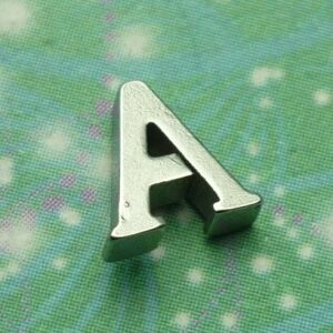 Letter Charm Silver - A - Charm for Memory Lockets