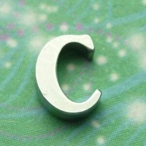 Letter Charm Silver - C - Charm for Memory Lockets