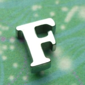 Letter Charm Silver - F - Charm for Memory Lockets