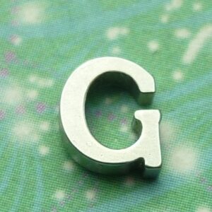 Letter Charm Silver - G - Charm for Memory Lockets