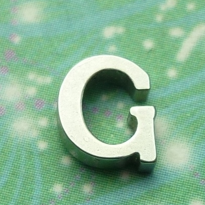 Letter Charm Silver - G - Charm for Memory Lockets