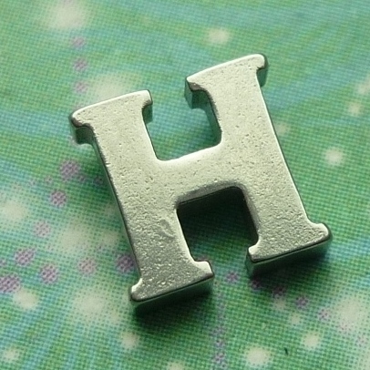 Letter Charm Silver - H - Charm for Memory Lockets