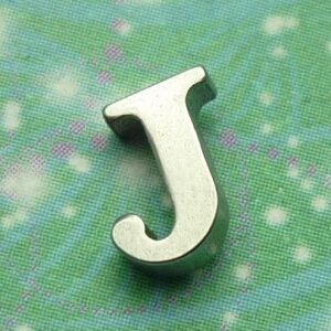 Letter Charm Silver - J - Charm for Memory Lockets
