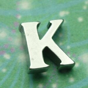 Letter Charm Silver - K - Charm for Memory Lockets