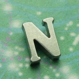 Letter Charm Silver - N - Charm for Memory Lockets