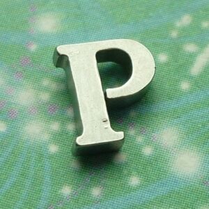 Letter Charm Silver - P - Charm for Memory Lockets