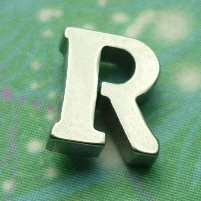 Letter Charm Silver - R - Charm for Memory Lockets