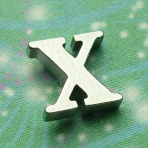 Letter Charm Silver - X - Charm for Memory Lockets