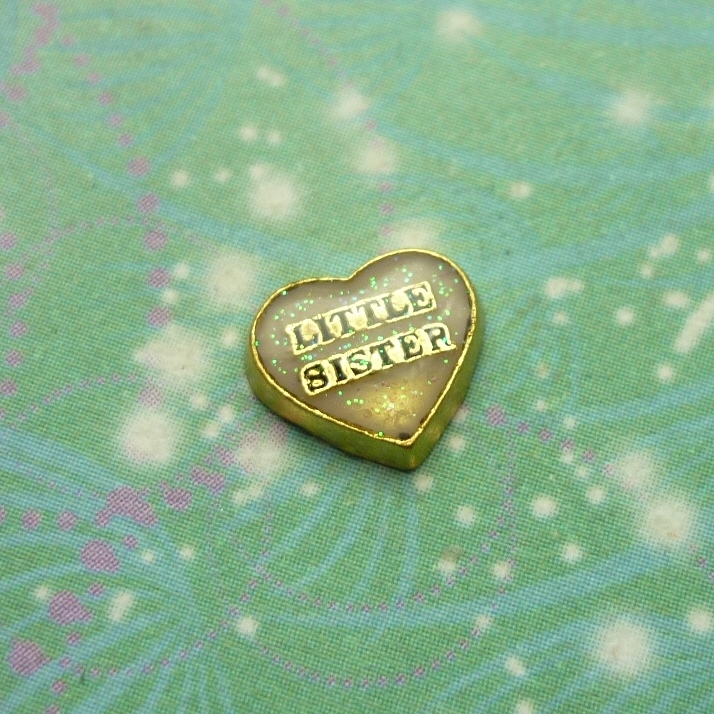 Little Sister Heart - Charm for Memory Lockets