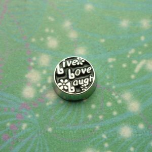 Live Love Laugh Black - Charm for Memory Lockets