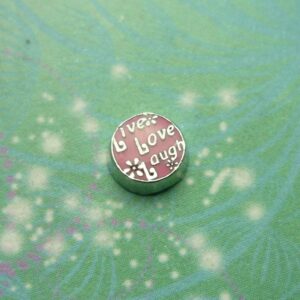 Live Love Laugh Pink - Charm for Memory Lockets
