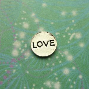 Love Charm Round - Charm for Memory Lockets