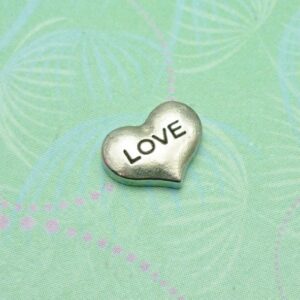 Love Heart Silver - Charm for Memory Lockets