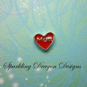 Love Mum - Red - Charm for Memory Lockets