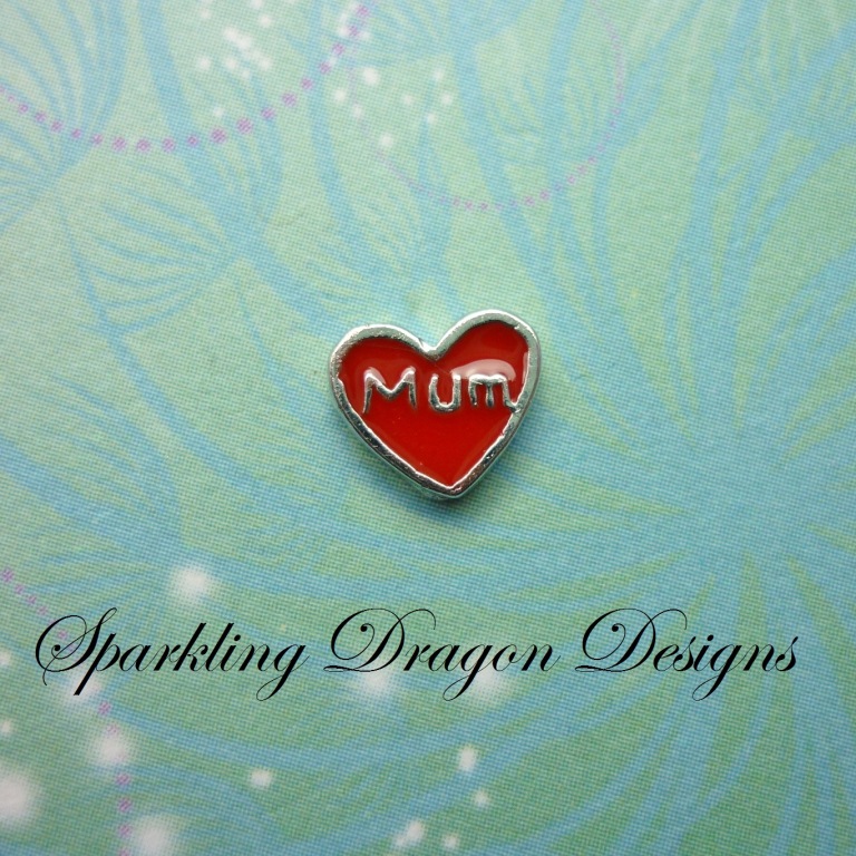 Love Mum - Red - Charm for Memory Lockets