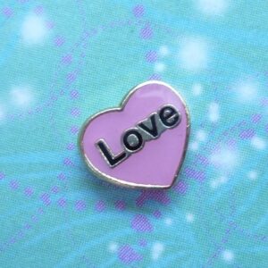 Love - Pink Heart - Charm for Memory Lockets