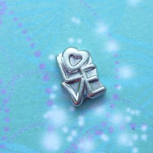 Love - Silver Small - Charm for Memory Lockets