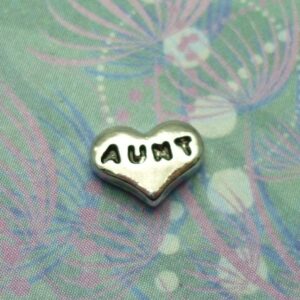 Love my Aunt Heart Silver - Charm for Memory Lockets