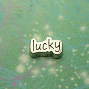 Lucky word silver - Charm for Memory Lockets