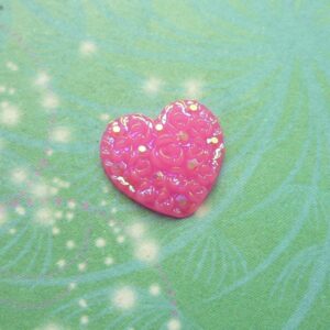 Luminous Rose Heart - Pink - Charm for Memory Lockets