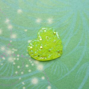 Luminous Rose Heart - Yellow - Charm for Memory Lockets